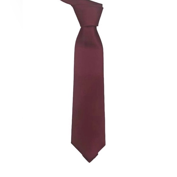 BROOKS BROTHER Silk Solid  Burgundy Tie BRAND NEW - Picture 1 of 5